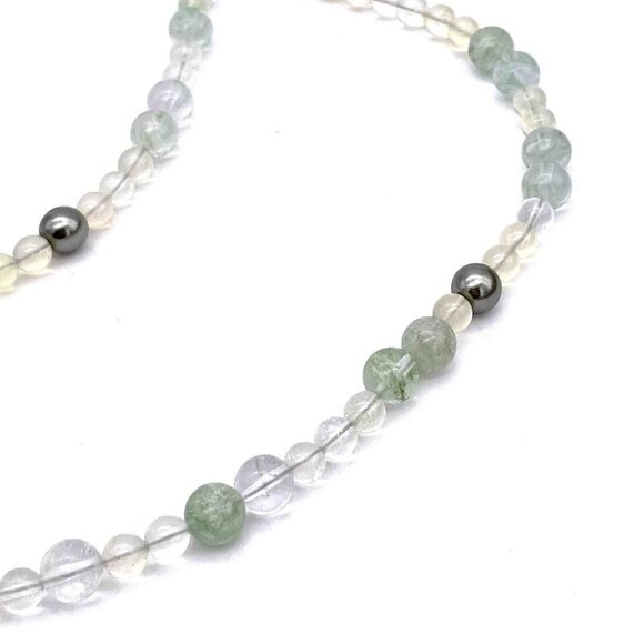 Multi Gemstone Ball Beaded Toggle Necklace 52 Inch - Picture 2 of 9